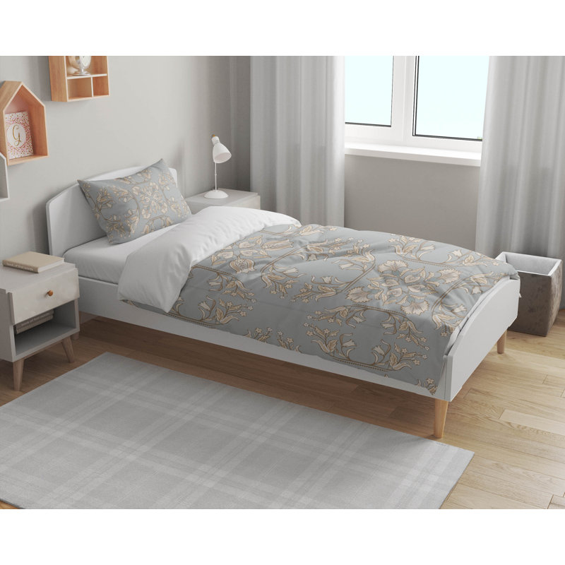 Ensemble d'édredon léger Rumi, Gris, Twin Comforter + 1 Standard Pillowcase