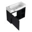 Meuble-lavabo mural 28 po avec lavabo en céramique blanche et porte à fermeture en douceur, emballage KD