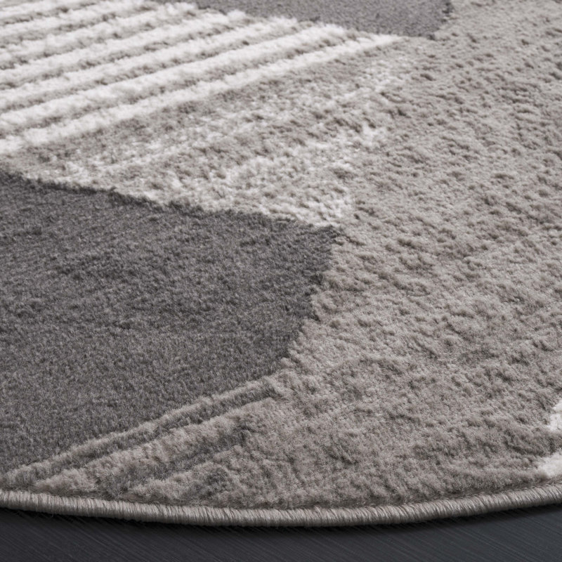 Henslie Performance Geometric Rug, Square 6'7"