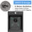 15 X 20 Inch Gunmetal Black 304 Stainless Steel Single Bowl Small Kitchen Sink-125422253