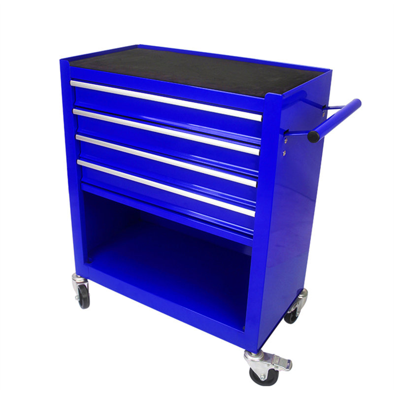 Chariot à outils multifonctionnel avec 4 roulettes, Bleu