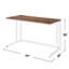 Bureau d'écriture avec port USB et fiche, bureau rectangulaire avec base en métal-306016390
