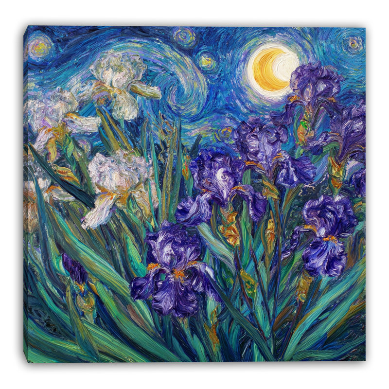 Art mural sur toile V au clair de lune, L 30 po x H 30 po x P 1,5 po