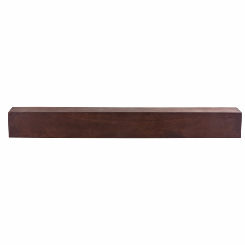 Hand Carved Shelf Mantel, 6.25", Mahogany, 48"