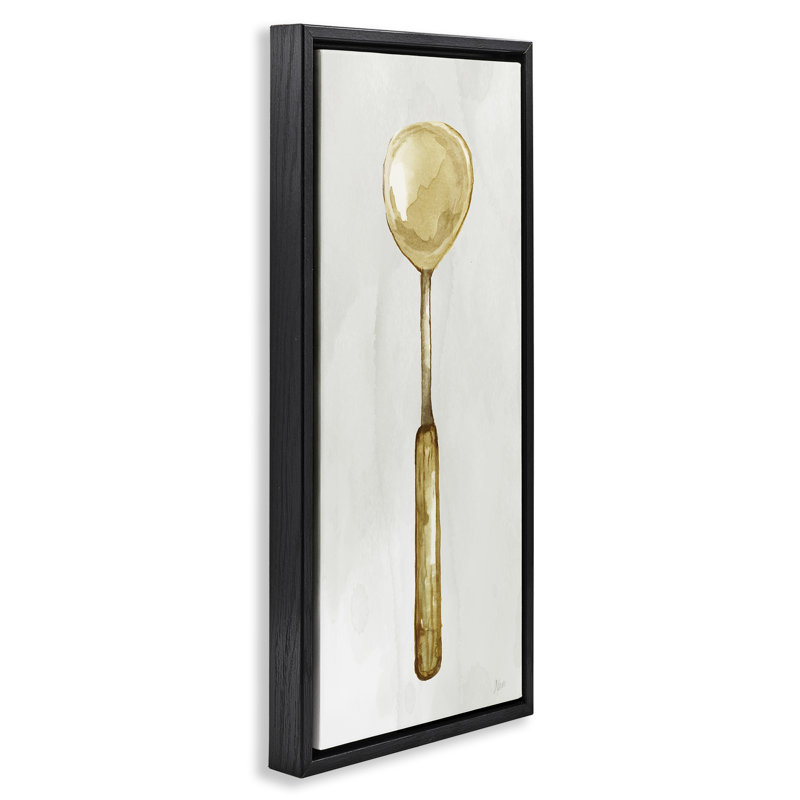  «Rustic Kitchen Utensil», art mural encadré flottant par Nan, H 25 po x l 11 po, Cadre flottant noir de jais