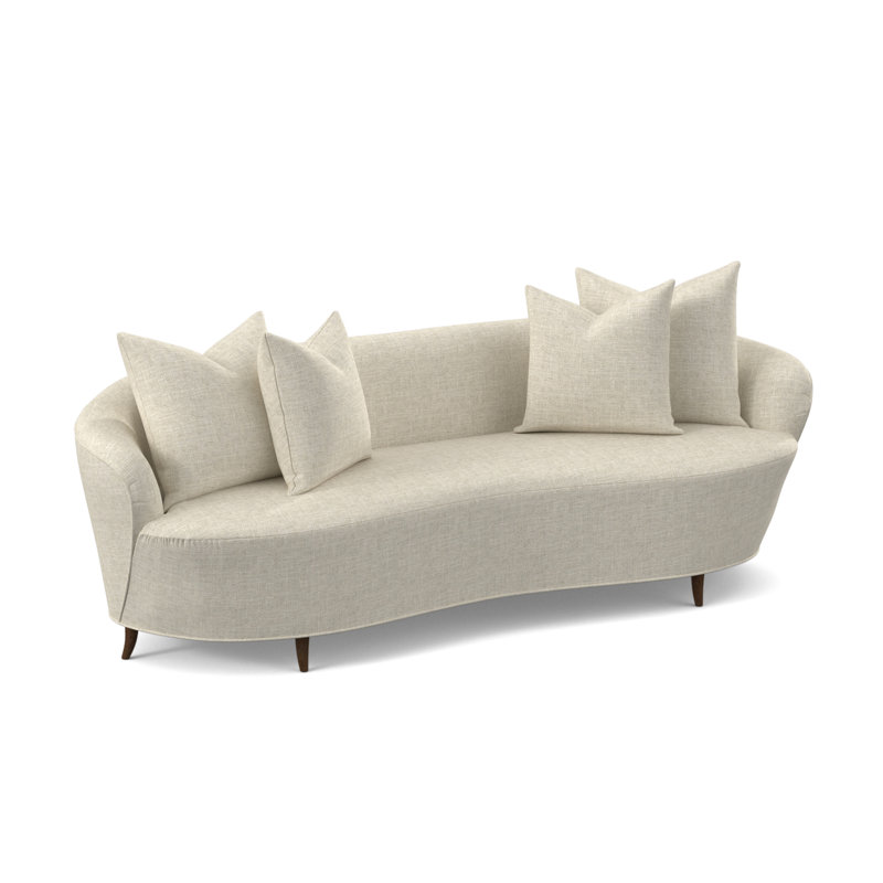 Boomerang Sofa, American Walnut, UV-Rollo Linen