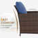 Ensemble de conversation en rotin pour 2 personnes avec repose-pieds Idamarie