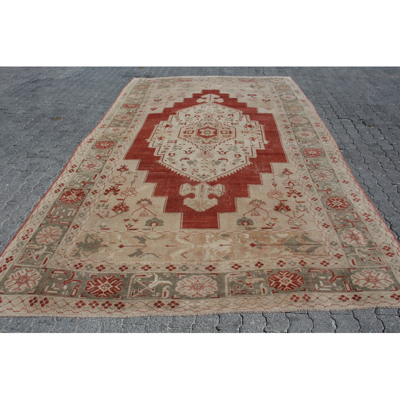 Tapis turc Oushak authentique - pièce remarquable remarquable pour la décoration