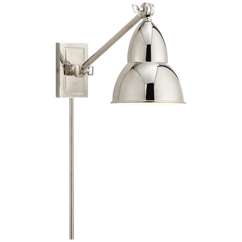 Library 1 - Light Armed Sconce, Polished Nickel