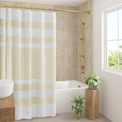 Rideau de douche moderne en polyester hydrofuge, parfait pour les salles de bain