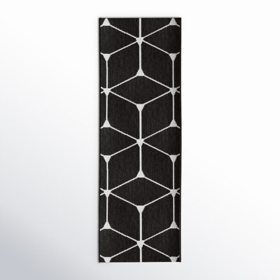 Tapis intérieur / extérieur noir Abbi