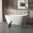 Free Standing Tub 59" x 30" Deep Soaking Bath Tub Acrylic Freestanding Bathtub Stand Alone Bathtub