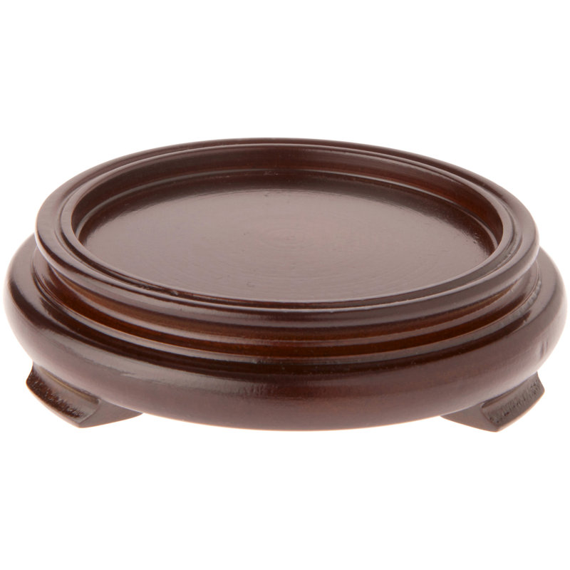 Base de présentation Malena, H 1 po x l 4,125 po x P 4,125 po, Placage de bois de noyer