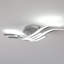Modern Silver Curved LED 60cm Flush Mount Ceiling Light