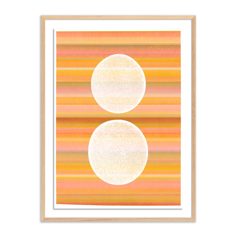 Harmony I Painting by David Grey, 48" H x 36" W x 2.5" D, Light Brown Framed Paper