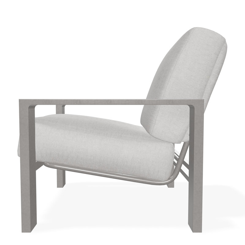 Larssen Outdoor Lounge Chair, Warm Gray, Charter Silk