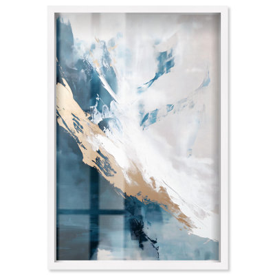 Décoration murale Shard of the Glacier III Shadowbox Print par Art Remedy, cadre blanc, 25 x 37