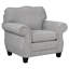 Ensemble de canapé et deux chaises en tissu Barry, gris