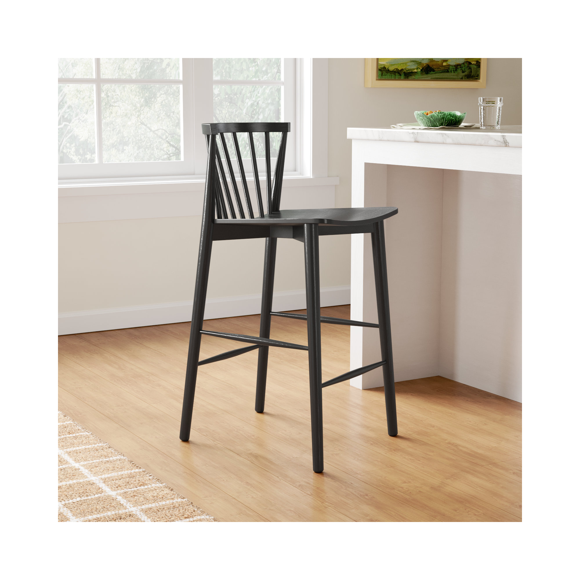 Tybee Stool, Black