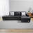 2-Piece Black Faux Leather L-Shaped Sectional Sofa-94797095