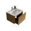 Ensemble de meuble-lavabo rayé en chêne naturel 24 po avec lavabo en céramique blanc Etna, pré-assemblé