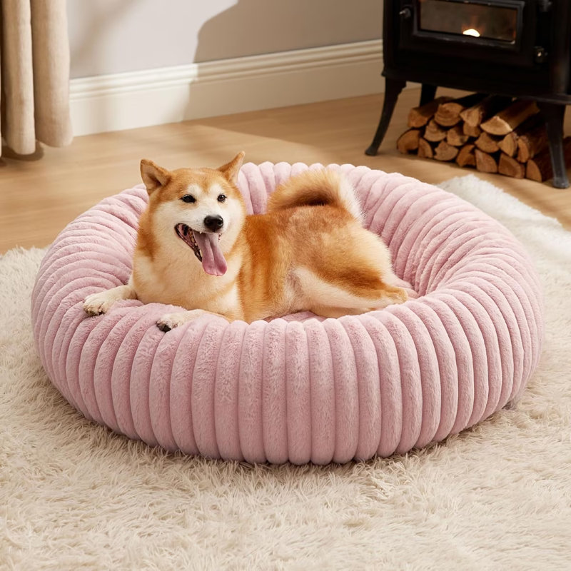 Lit pour chien Bedsut Donut, L (H 8 po x l 36 po x P 36 po), Pink