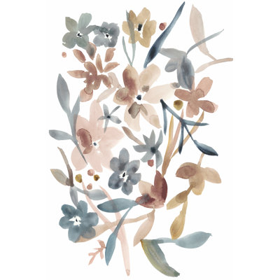 Martinique Floral II 1 Piece Wrapped Canvas Wall Art