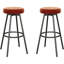 Tabouret de bar pivotant Glam - paquet de 2 - Rouille