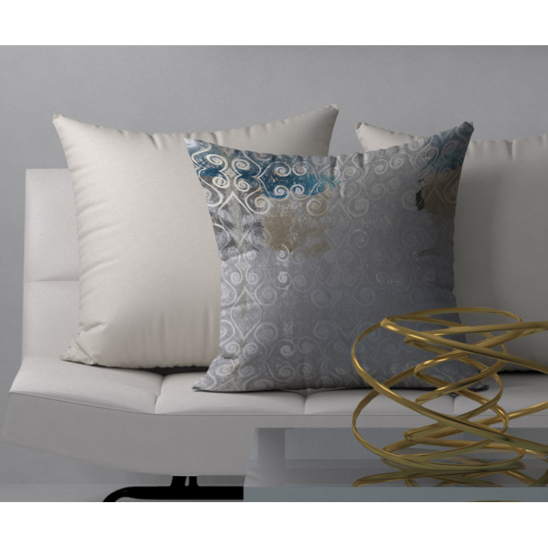 Abstract Throw Pillow, 20" H x 20" W