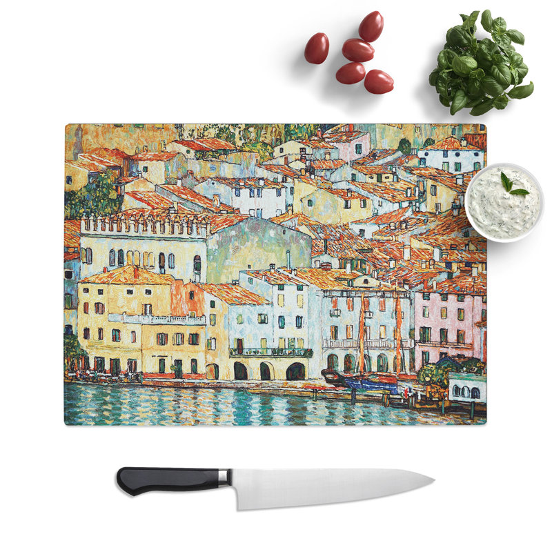 Malcena at the Gardasee by Gustav Klimt Chopping Board, 0.4cm H x 20cm W x 28.5cm L