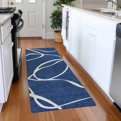 Premium Machine Washable Corum AMF999 Swirls Rug