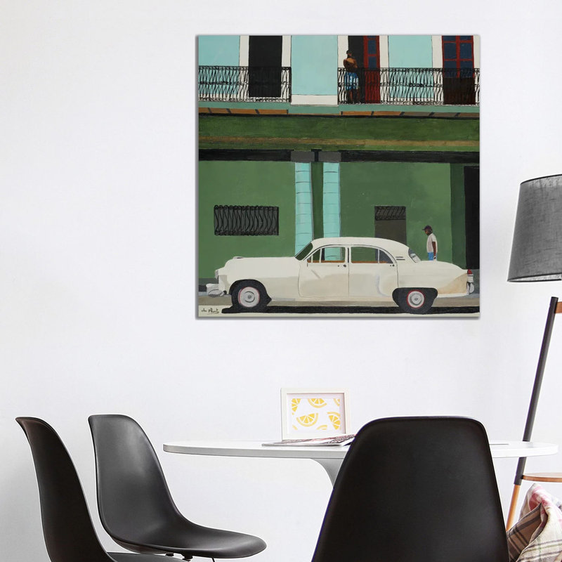 «White Havana, Cuba», reproduction d'art sur toile tendue, H 37 po x l 37 po