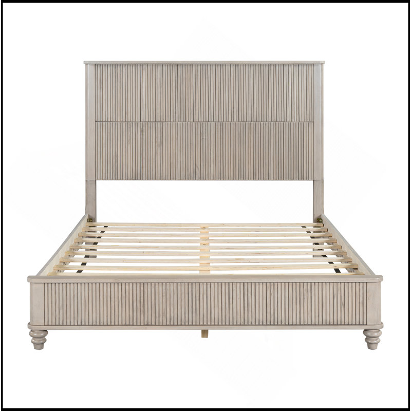 Base de lit en bois massif, base de lit plateforme avec tête de lit, tête de lit haute en bois naturel, aucun sommier nécessaire
