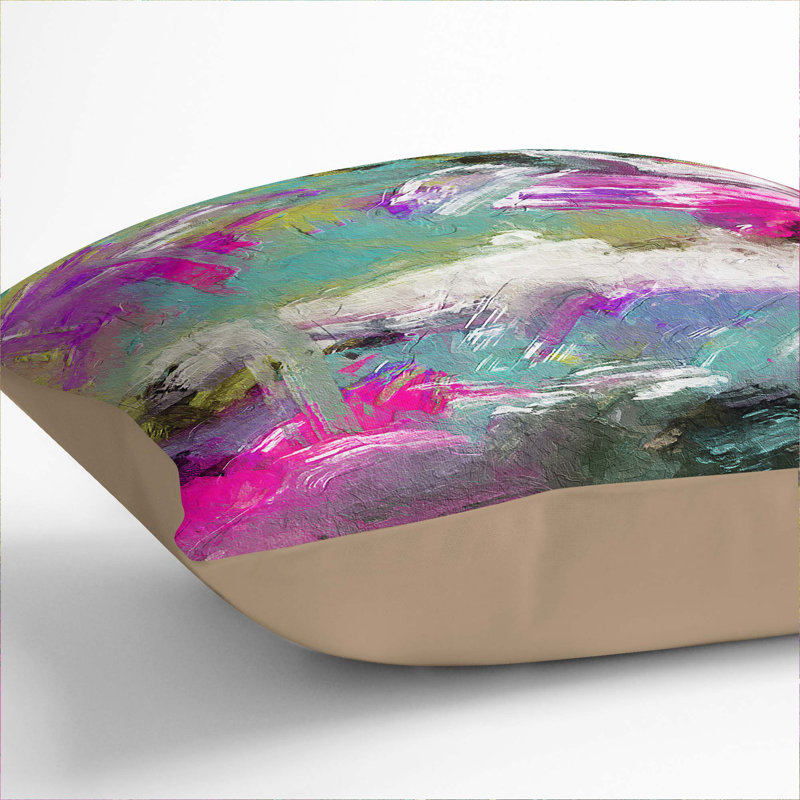 Abstract Square Throw Cushion, 55 x 55 cm, Stone