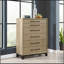 Commode 6 tiroirs caramel et cacao