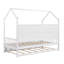Lit simple simple avec lit gigogne et tablette, structure de jeu en bois de pin, espace de jeu amusant
