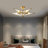 5-Light Vintage Semi Flush Mount Ceiling Light Chandelier