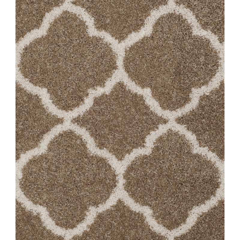 Helsel Shag Performance Geometric Rug, Rectangle 4' x 6'