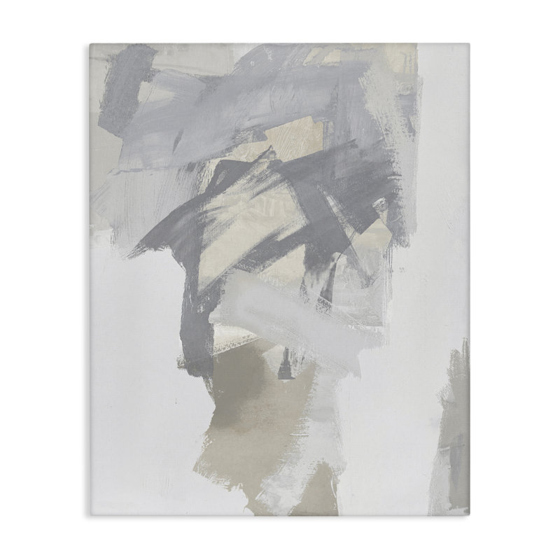 Toile Elegant Contemporary Grey Shades, design par Rachel Springer, H 20 po x l 16 po