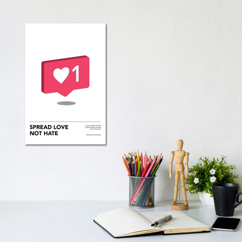 Spread Love by Avesix - Wrapped Canvas Print, 20.32 cm H x 30.48 cm W