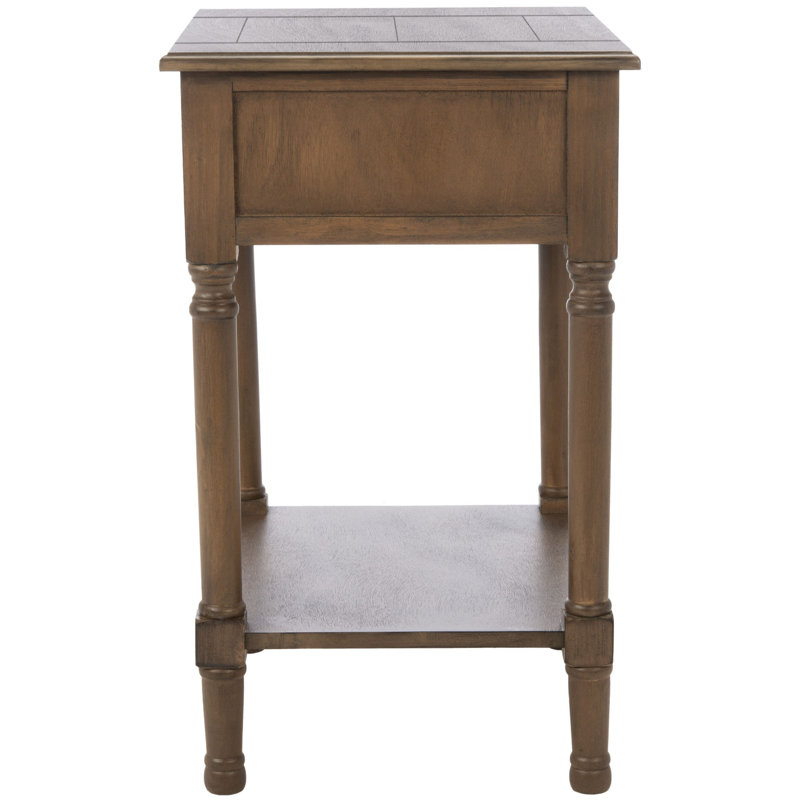 Peters End Table with Storage, Brown