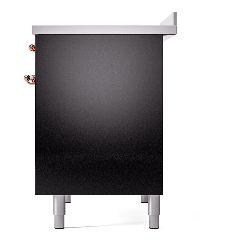 ILVE Nostalgie II 40 in Induction Range, Glossy Black/Copper