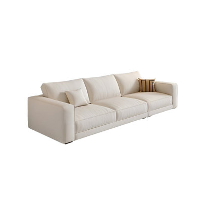 Comfortable in-line fabric sofa