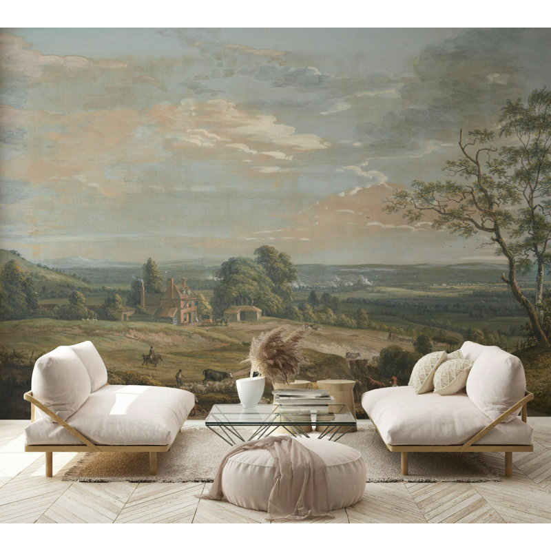 Décoration murale classique campagne classique vue éloignée de Maidstone, L 160 po x L 108 po