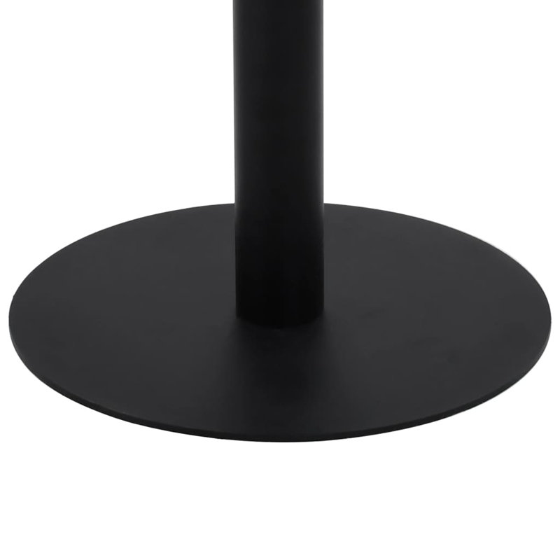 Jamarre Round Metal Base Dining Table, Light Brown, Black