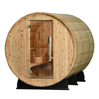 Almost Heaven Saunas Princeton 6 - Person Indoor / Outdoor Traditional Steam Sauna in Cedar