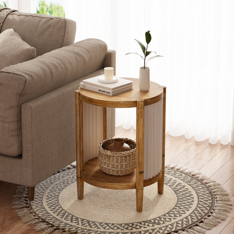 Modern Farmhouse Round End Table