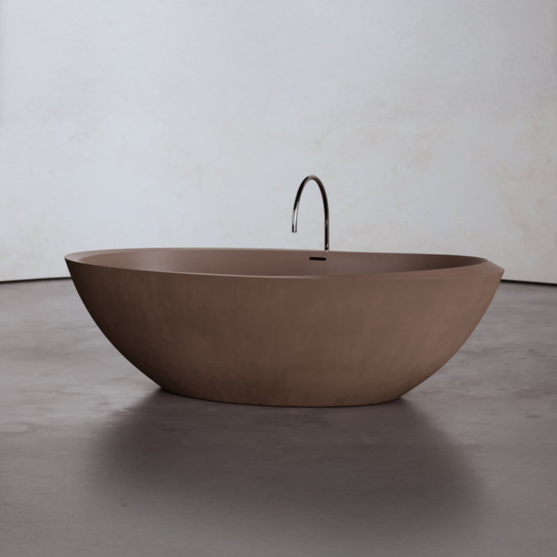  Baignoire autoportante 74,8 po. X 39,8 po. Vast Studio, Brun