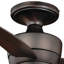 Ventilateur de plafond d'intérieur encastré à profil bas en bronze cuivré 44 po Pelham avec pales espresso foncé, ensemble d'éclairage à DEL à intensité variable et télécommande inclus, 6 vitesses, moteur à courant continu écoénergétique-1899014635