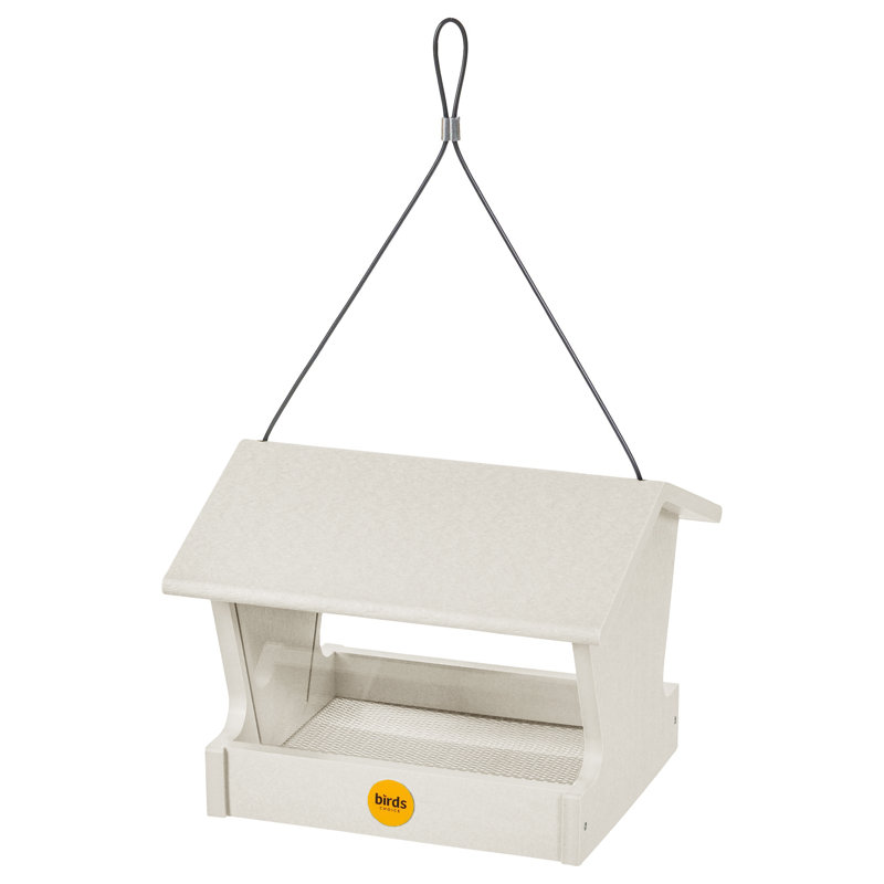 Mangeoire à oiseaux en plastique recyclé, Vert, H 8 po x l 11 po x P 8,75 po